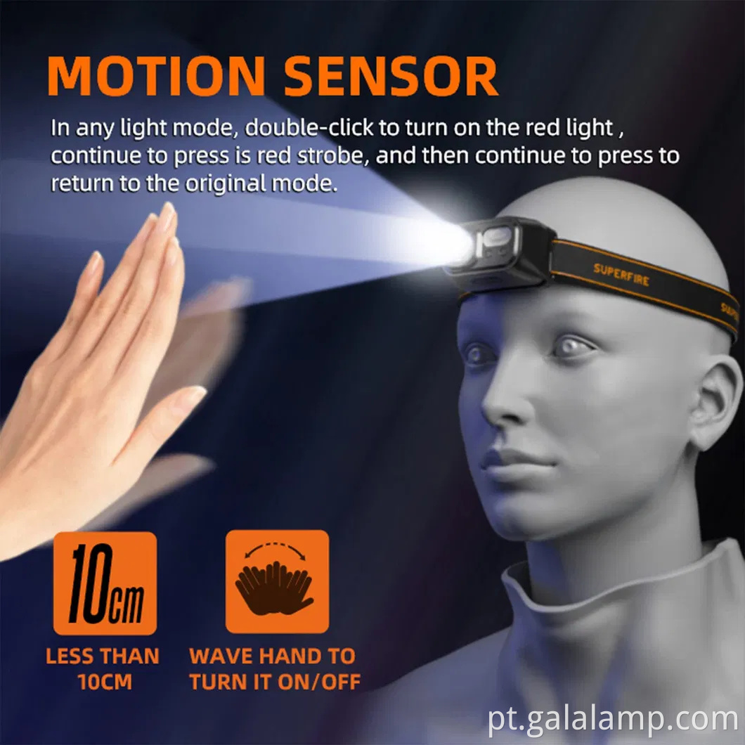 Farol portátil com 9 modos, recarregável, ideal para acampar